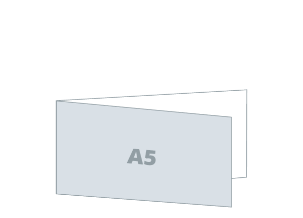 Invitation Card 2 x A5 - Standard: 420x148 / 210x148 mm - V fold (D4)