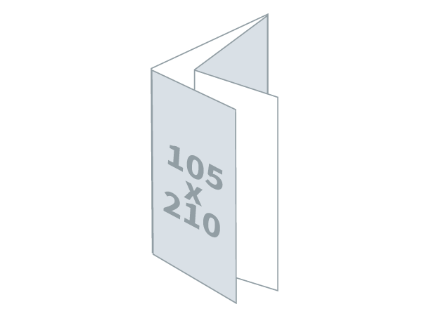 Folded flyer DL - 3D Foil: 414x210 / 105x210 mm - Parallel fold (D3)