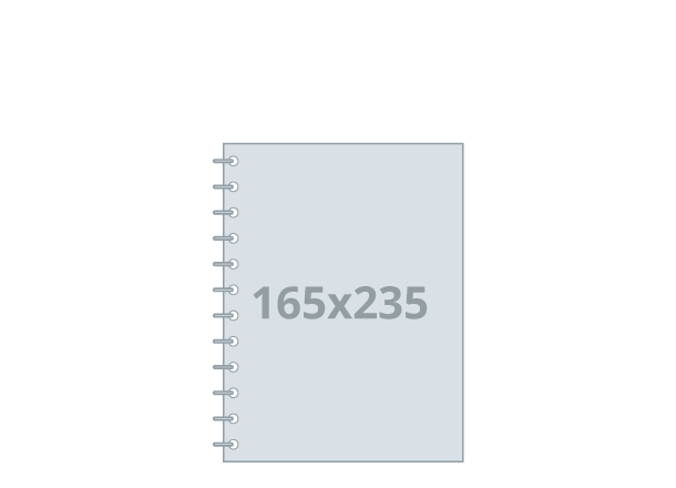 Notebook 165x235 - Eco: 165x235 / 330x235 mm, wire-o binding (D8)