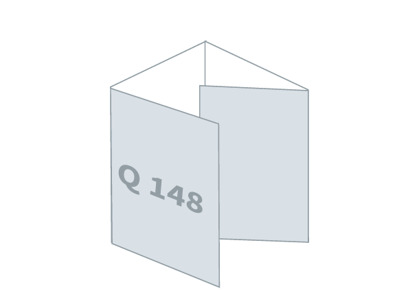 Folded Flyer 4 x Q-148 - Eco: 583x148 / 148x148 mm - Roll fold (D3)