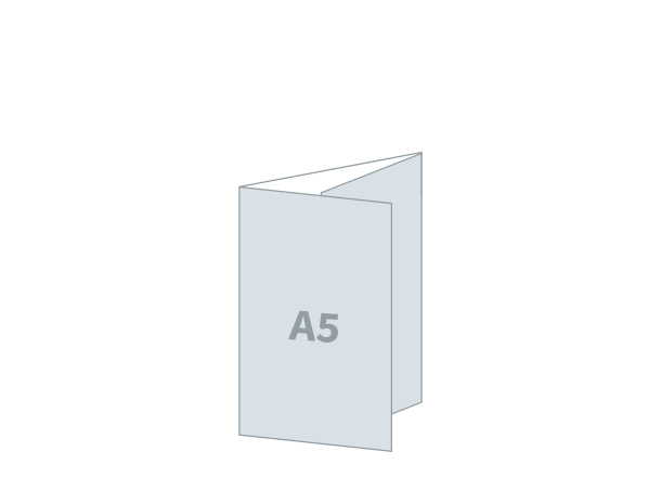 Folded Flyer 3 x A5 - Standard: 442x210 / 148x210 mm - C fold (D3)