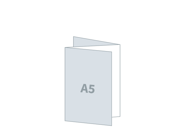 Folded flyer 3 x A5 - 3D Foil: 444x210 / 148x210 mm - Z fold (D3)