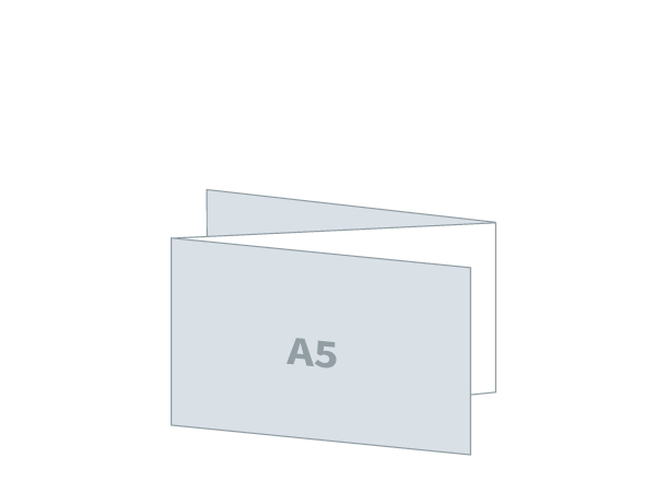 Folded flyer 3 x A5 - 3D Foil: 630x148 / 210x148 mm - Z fold (D3)