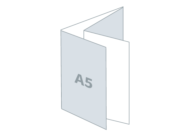 Folded flyer A5 - 3D Foil: 586x210 / 148x210 mm - Parallel fold (D2)
