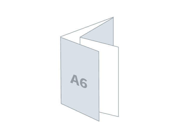 Folded flyer A6 - 3D Foil: 414x148 / 105x148 mm - Parallel fold (D4)