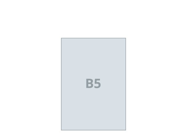 Brochure B5 - portrait: 176x250 mm - Softcover / Thread sewing (D4X)