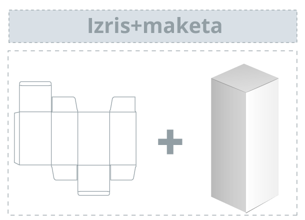Packaging prototype: die-line design + sample without printing