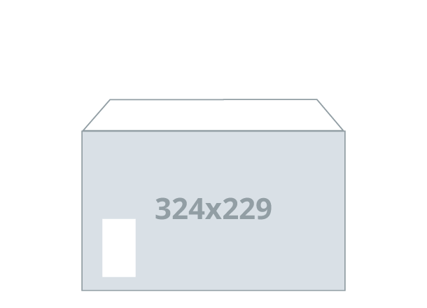 Envelope C4: 324x229 mm, Left Window (D)