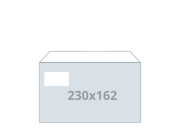 Envelope C5: 230x162 mm, Left Window (D)