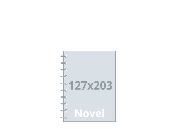 Notebook Novel - Eco: 127x203 / 254x203 mm, wire-o binding (D10)