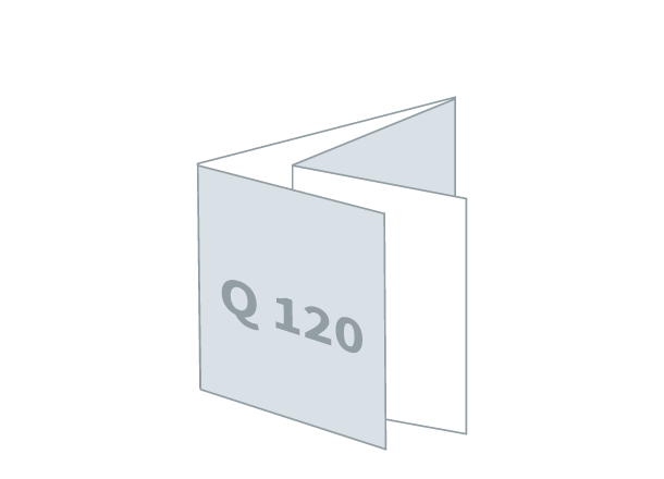 Folded flyer Q-120 - 3D Foil: 474x120 / 120x120 mm - Parallel fold (D5)