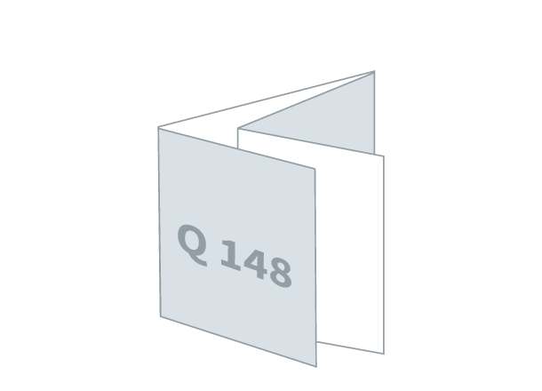 Folded flyer Q-148 - 3D Foil: 586x148 / 148x148 mm - Parallel fold (D3)