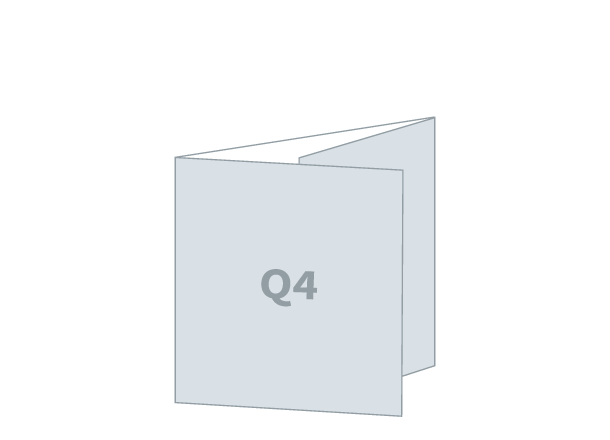 Folded Flyer 3 x Q4 - 3D UV Spot: 628x210 / 210x210 mm - C fold (D2)