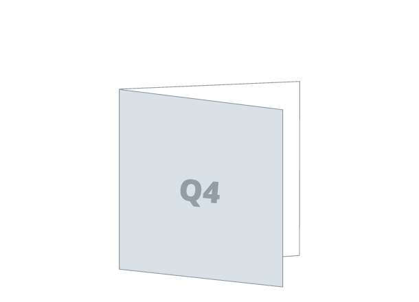 Invitation Card 2 x Q4 - Standard: 420x210 / 210x210 mm - V fold (D3)