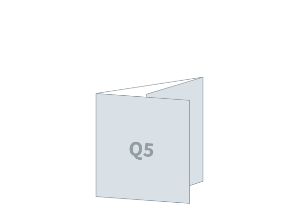 Folded Flyer 3 x Q5 - Standard: 442x148 / 148x148 mm - C fold (D4)