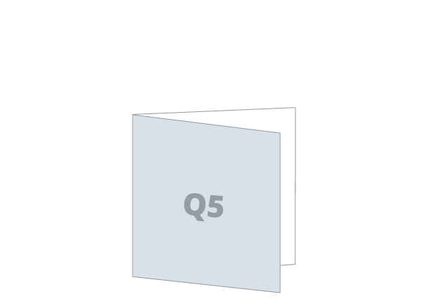 Invitation Card 2 x Q5 - Standard: 296x148 / 148x148 mm - V fold (D6)