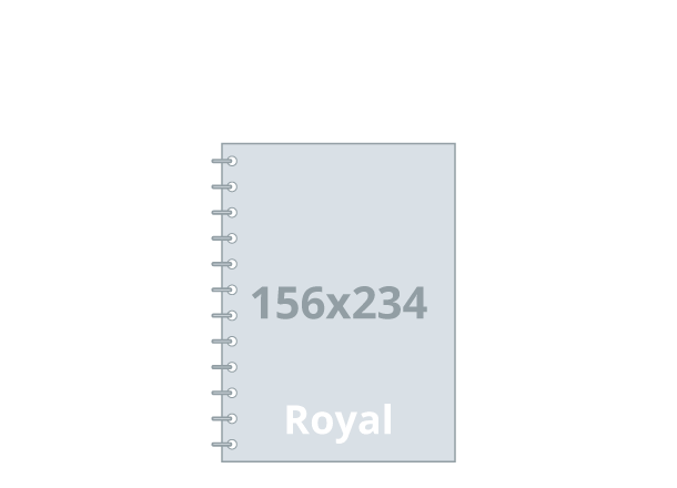 Notebook Royal - Eco: 156x234 / 312x234 mm, wire-o binding (D8)