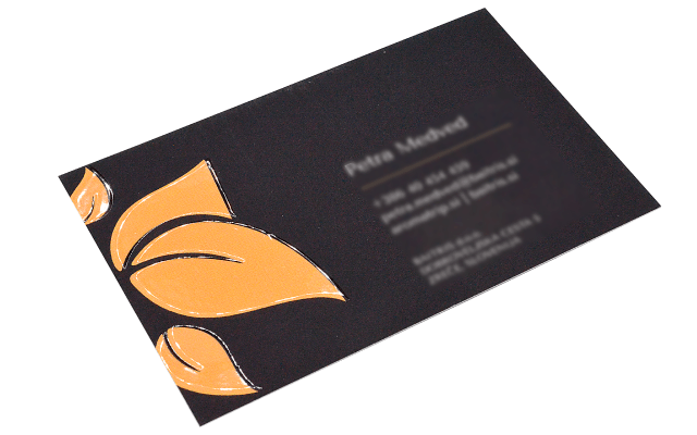 business card printing 3D UV spot varnish raised varnish