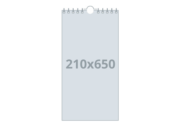 Wall Calendar XL: 210x650 mm (D2)