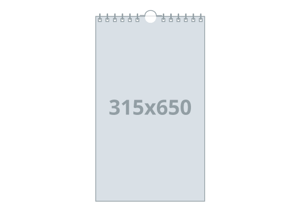 Wall Calendar XL: 315x650 mm (D1S)