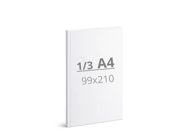 Brochure 1/3 A4: 99x210 mm - Softcover / glued (D12)