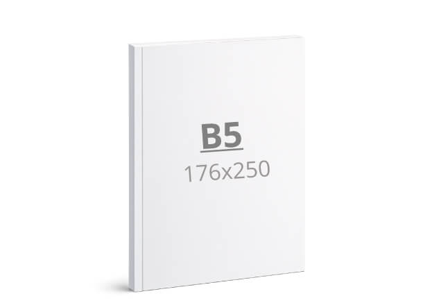 Brochure B5: 176x250 mm - Softcover / glued (D8X)
