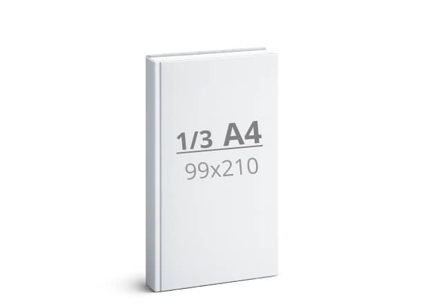 Book 1/3 A4: 99x210 mm - Hardcover (D6)