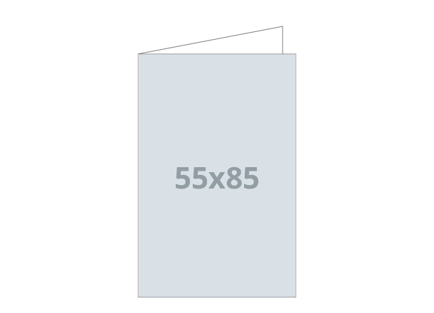 Business Card - Standard: 110x85 / 55x85 mm - V fold (D28)
