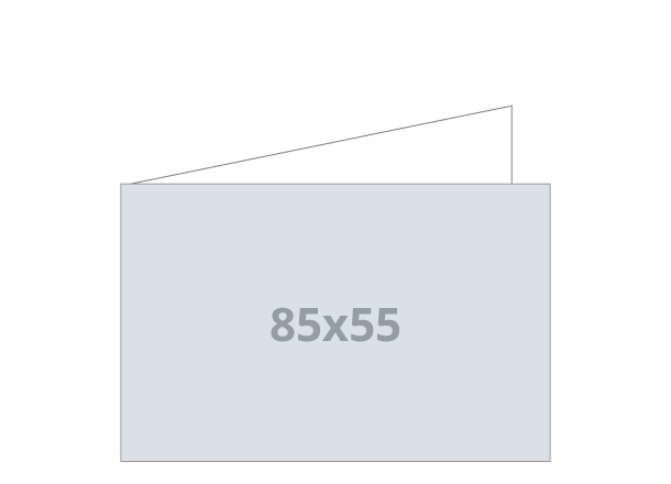 Business Card - Standard: 170x55 / 85x55 mm - V fold (D24)