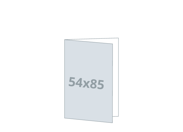 Business Card - Standard: 108x85 / 54x85 mm - V fold (D28)