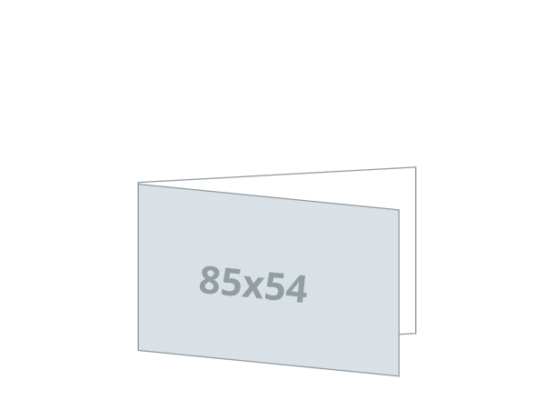 Business Card - 3D UV Spot: 170x54 / 85x54 mm - V fold (D20)