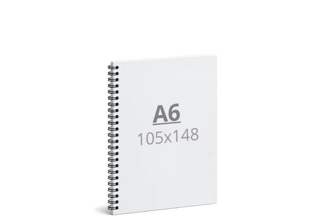 Notebook A6: 105x148 / 210x148 mm, wire-o binding (D18)