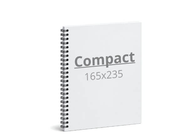 Notebook Compact: 165x235 / 330x235 mm, wire-o binding (D8)