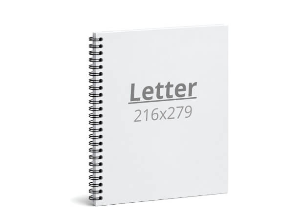 Notebook Letter: 216x279 / 432x279 mm, wire-o binding (D5X)