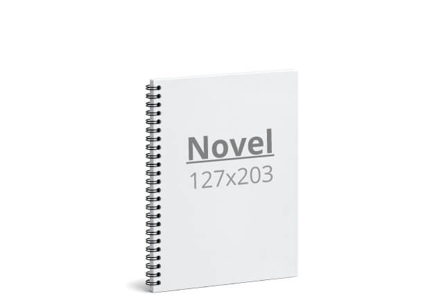 Notebook Novel: 127x203 / 254x203 mm, wire-o binding (D10)